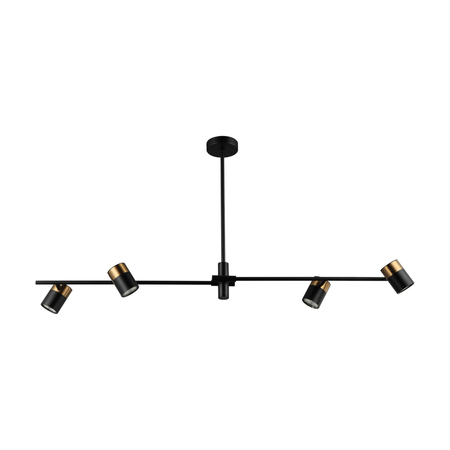Lampa wisząca Italux PND-58892-4-BK-BRO Czarny, mosiężny