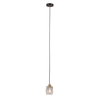 Lampa wisząca Italux Torno PND-40813-1-BK-HBR Czarny mat, złoty