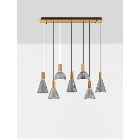 Lampa wisząca Luces Exclusivas SARDUNO LE45141 złoty i odcienie złota, szary i odcienie szarości