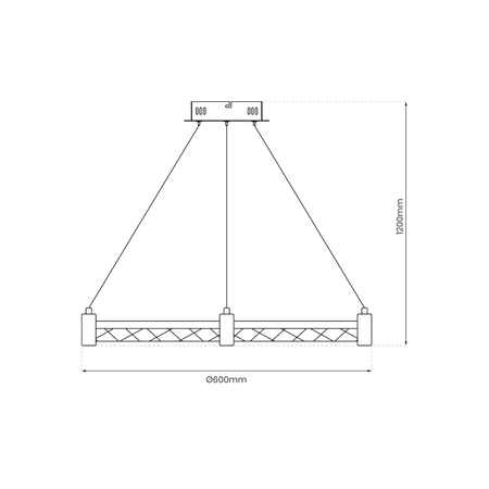 Milagro Lampa wisząca ELEGANCE 36W LED ML0996 ZŁOTY
