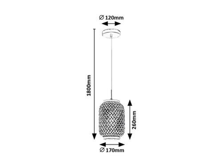 Lampa wisząca Rabalux Adalla 72091 czarny matowy