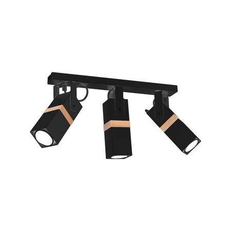 Milagro Lampa sufitowa VIDAR BLACK 3xGU10 MLP5402 CZARNY