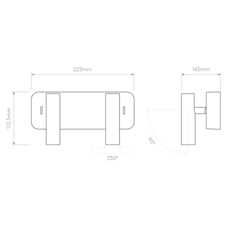 Kinkiet Astro Enna Twin 1058196 Matowy Złoty