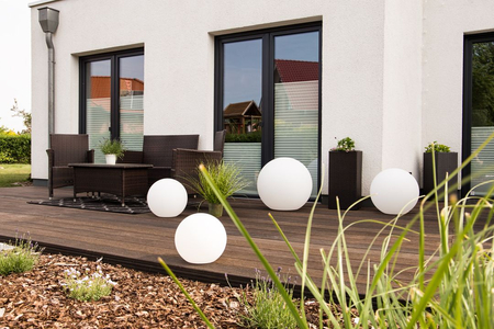 Kula LED Lampa solarna zewnętrzna ogrodowa przenośna 2900K Biała ciepła Ø40 32417S biały