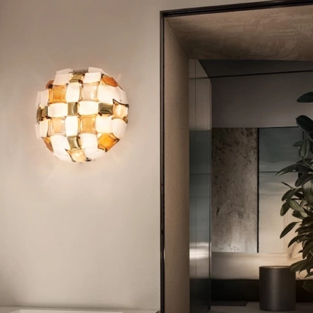 Lampa sufitowa Slamp MIDA - WHITE/GOLD L MIDCL00GLD00000NMTEU biały/złoty
