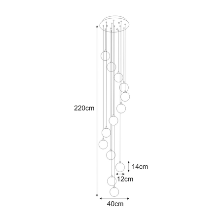 Lampa wisząca Kaja GALAXY KP-31 czarny, złoty, bursztyn