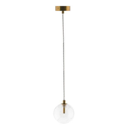 Lampa wisząca Abigali GLOBO2 G4 ⌀120mm szklana, złote elementy