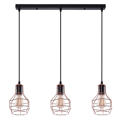 Lampa wisząca CARRON 3 LINE COPPER Azzardo AZ2141 miedziany