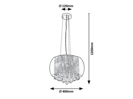 Lampa wisząca Rabalux Ninelle 3599 chrom