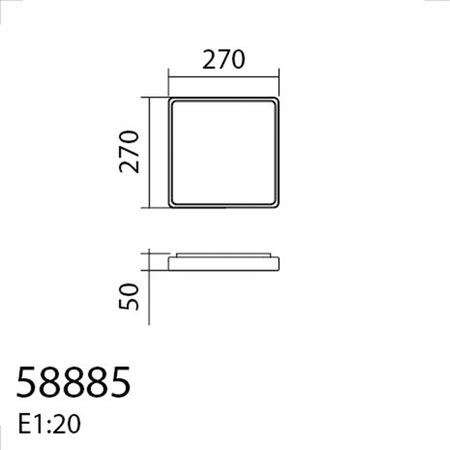Lampa sufitowa CORA biały 24W 27x27 3000K 2500lm