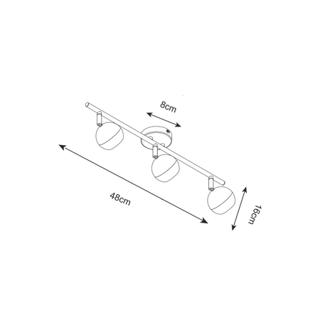 Lampa sufitowa Zuma Line GU16016-3TU-WH Gaster