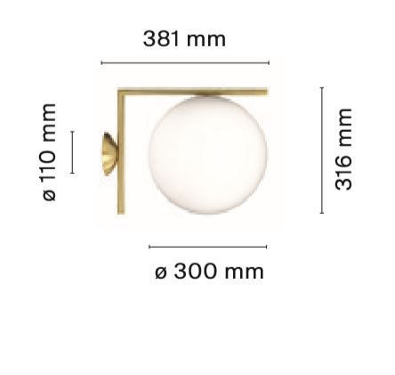Kinkiet/lampa sufitowa Flos F3179057 IC Chrom