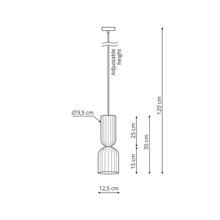 Light Prestige Lampa wisząca Balera czerwona LP-0309/1P Red