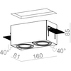 Lampa wpuszczana AQForm Squares 50 x 2 LED Trimless Recessed Biały Struktura