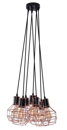 Lampa wisząca CARRON 7 COPPER Azzardo AZ2142 miedziany