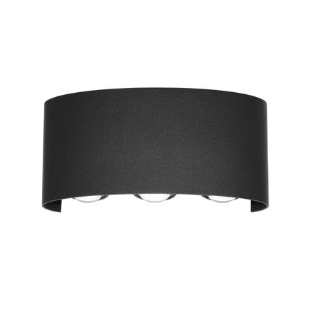 Kinkiet zewnętrzny Italux Ortelo OWL-451-3-BL Czarny piaskowany