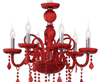 Żyrandol Ideal Lux 027418 Giudecca SP6 Rosso