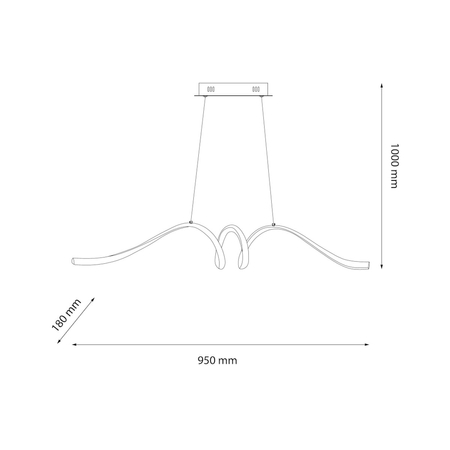Milagro Lampa wisząca LOOP 28W LED 4000K ML1577 CZARNY
