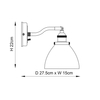 Kinkiet Endon Lighting Hansen 76334 miedziany
