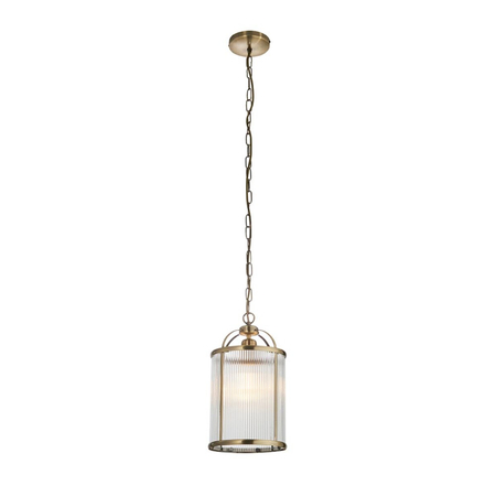 Lampa wisząca Endon Lighting Lambeth Ribbed 106710 mosiądz