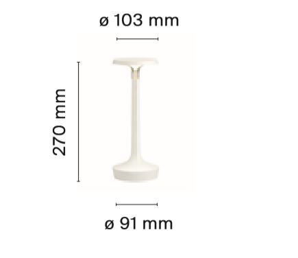 Lampa bateryjna Flos Bon Jour F1037015 Unplugged Miedź