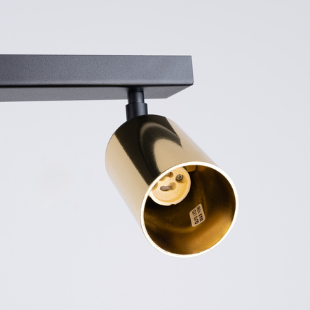 Sollux Lighting Plafon WINX 6L czarny/złoty SL.1388