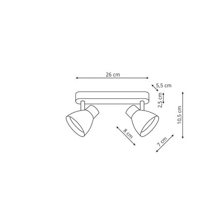 Light Prestige Dravo 2 spot biały 2xGU10 LP-9523/2WS WH