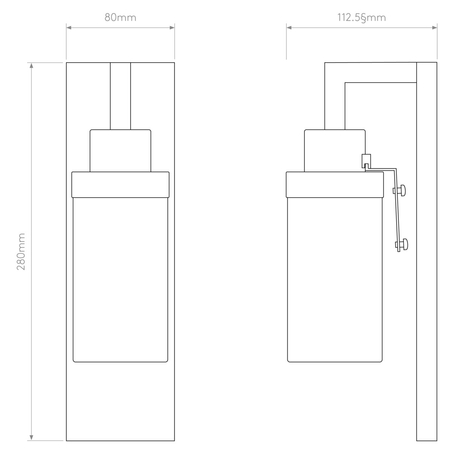 Kinkiet Astro Lago 280 1297007 Brązowy