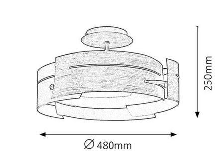 Lampa sufitowa Rabalux Berbera 2216 wenge