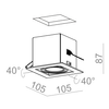Lampa wpuszczana AQForm Squares 50 x 1 LED Recessed Biały Struktura