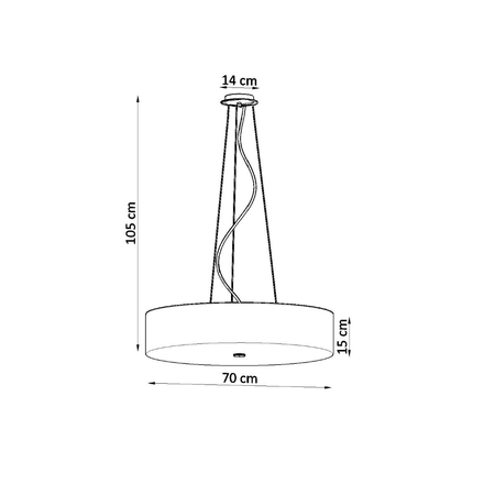 Sollux Lighting Żyrandol SKALA 70 czarny SL.0802