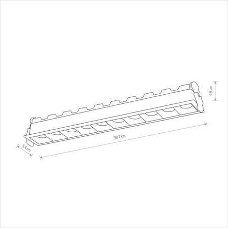 Lampa wpuszczana MIDI LED RECESSED Nowodvorski 10063 czarny