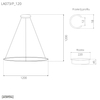 Lampa wisząca Ledowe Okręgi No.1 120cm 2700k biała ściemnialna