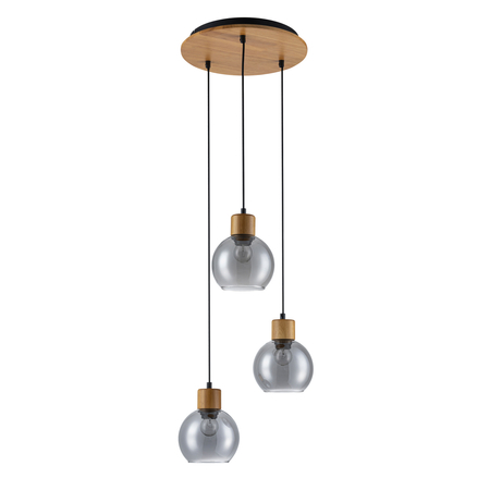 Lampa wisząca Italux Velma PND-67505-3-WD Drewniany