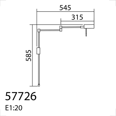 Lampa ścienna LITE mosiądz mat, czarny mat LED 8W 3000K CRI90 ściemnianie dotykowe, wtyczka