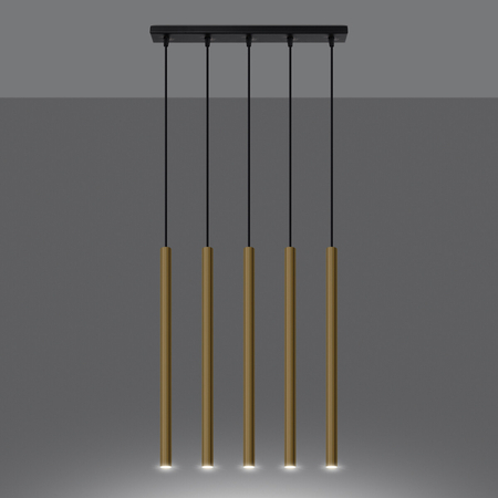 Sollux Lighting Lampa Wisząca PASTELO 5L złoty połysk SL.1198