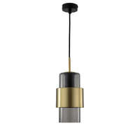 Lampa wisząca Miele długa 1xE27 złota/dymna LP-866/1P L SM/GD