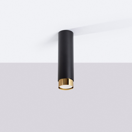 Sollux Lighting Plafon NERO 22,5 czarny/złoty SL.1411