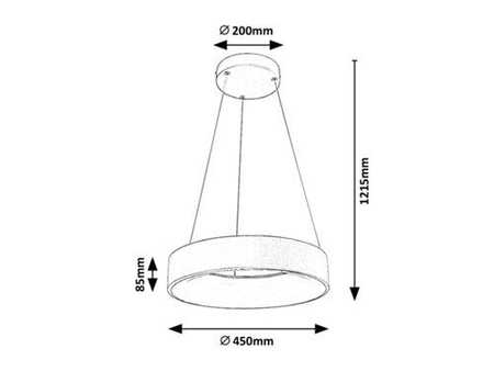 Lampa wisząca Rabalux Adeline 3929 popielaty