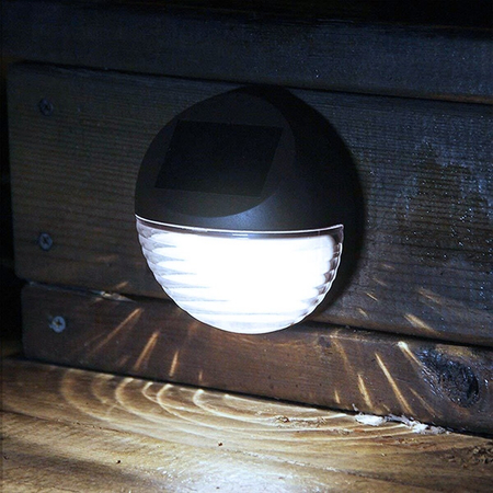 Eko-Light Lampa Solarna Wall 6000K IP44 EKO0606 CZARNY