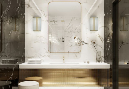 Kinkiet PALMAS LED Nowodvorski 10730 mosiądz