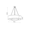 Sollux Lighting Żyrandol SATURNO SLIM 90 biały SL.0797