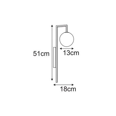 Kinkiet Kaja TORES K-5773 grafitowy, czarny