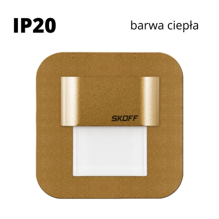 Oprawa schodowa led Skoff Salsa Mosiądz Biała ciepła IP20