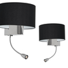 Milagro Kinkiet CASINO BLACK/CHROME 1xE27 + 1W LED ML6378 Czerń / Chrom