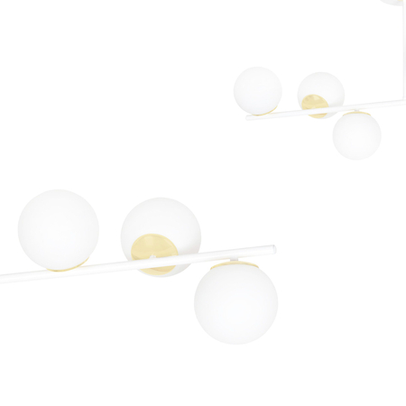 Lampa sufitowa FLOKI 6 WHITE GOLD Emibig 1023/6 biały/złoty