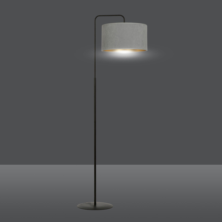 Lampa podłogowa HILDE LP1 BL GRAY Emibig 1050/LP1 czarny/chrom