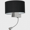 Milagro Kinkiet CASINO BLACK/CHROME 1xE27 + 1W LED ML6378 Czerń / Chrom