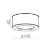 Lampa natynkowa AQForm Only Round 6 LED 230V Hermetic Surface Szary