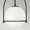 Średnia lampa wisząca Somerset - 1 źródło światła - Czarna Quintiesse QN-SOMERSET-P-O-BK